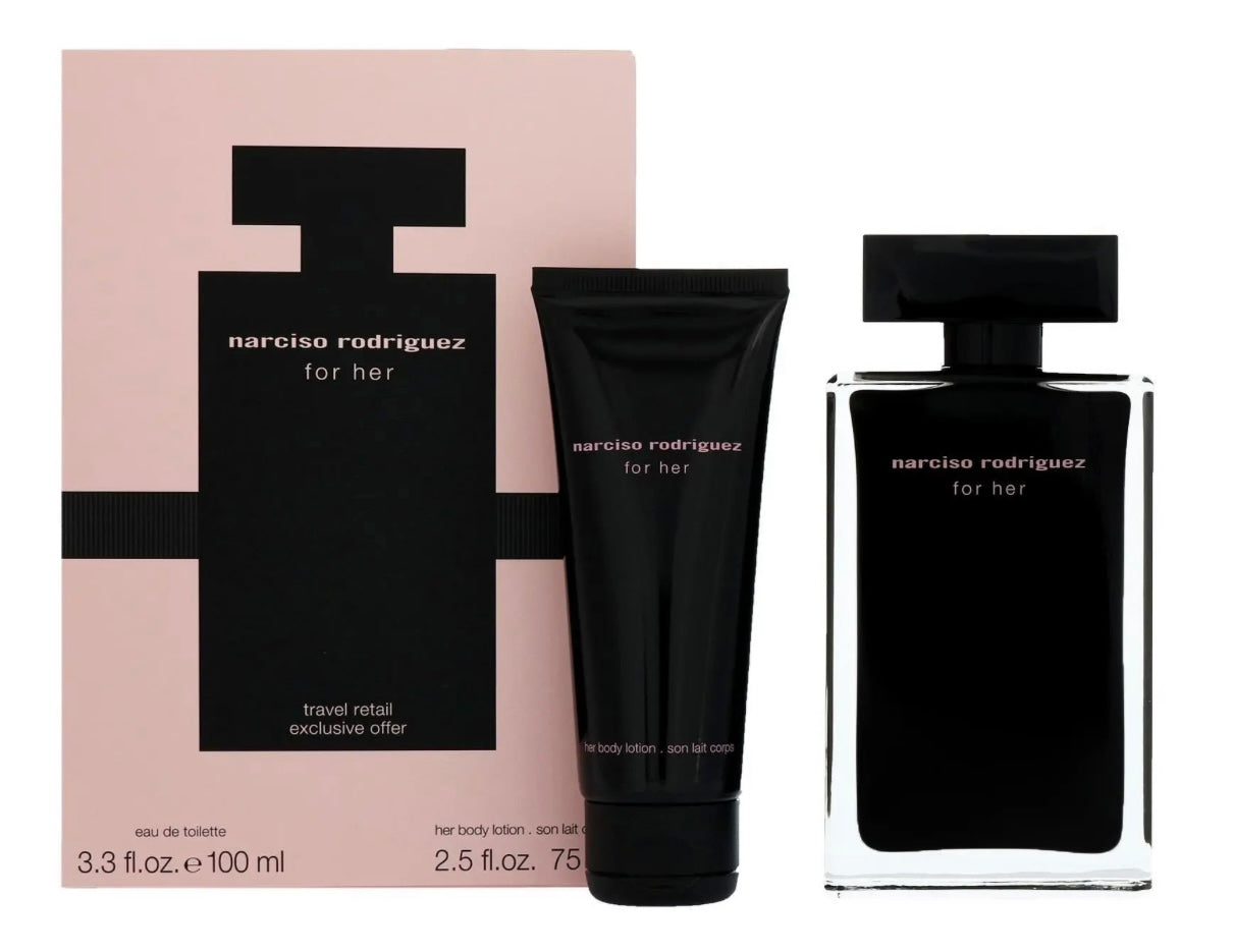 Narciso Rodriguez for her set travel eau de toilette body lotion 2pcs set