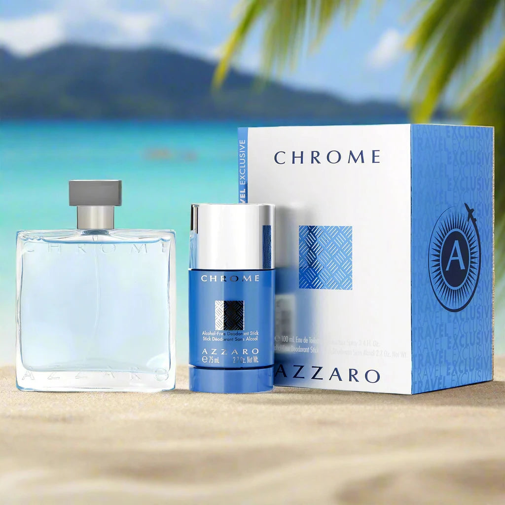 Azzaro Chrome Travel Set