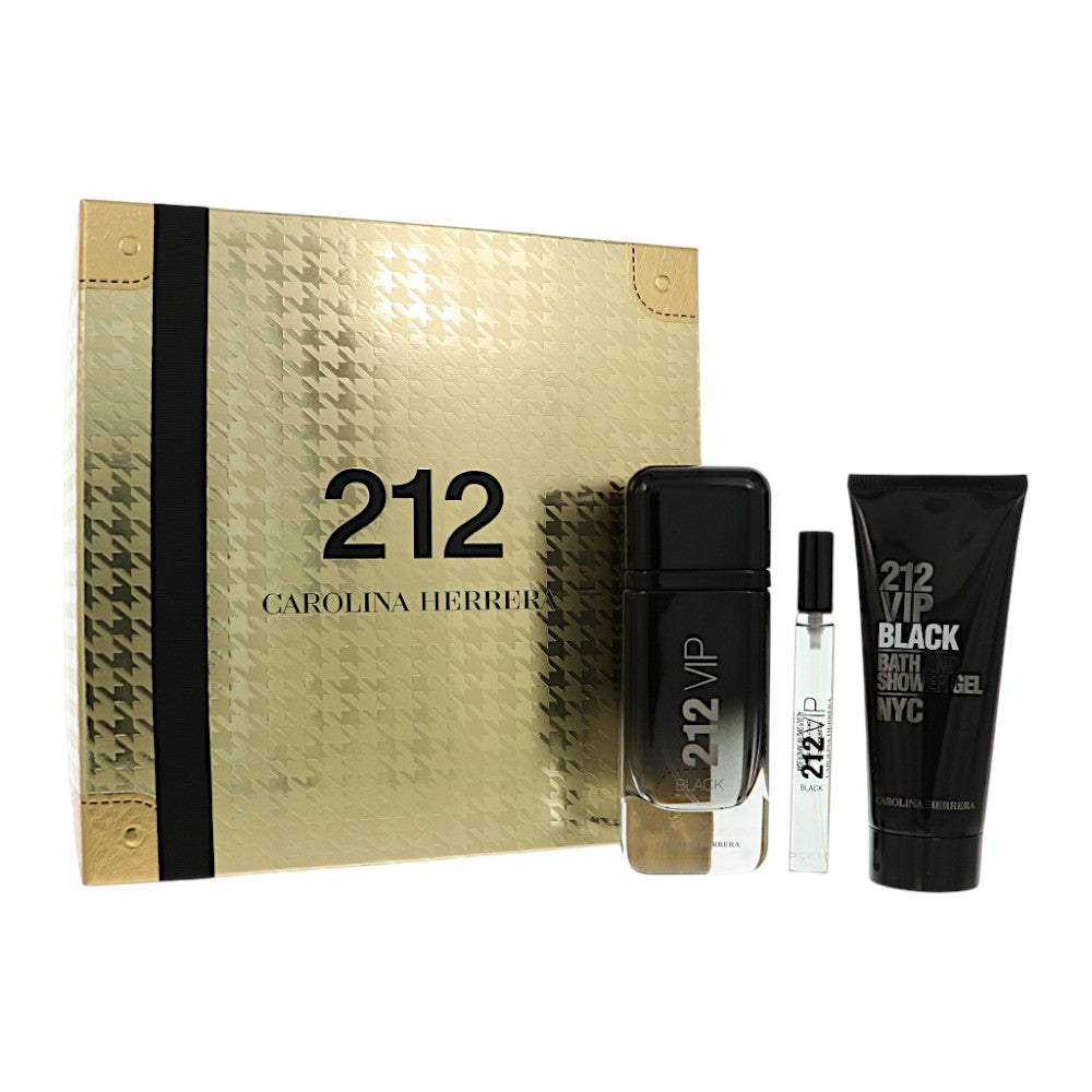 Carolina Herrera 212 Vip Black Gift Set for Men â€” 3pc set Style 1 Box