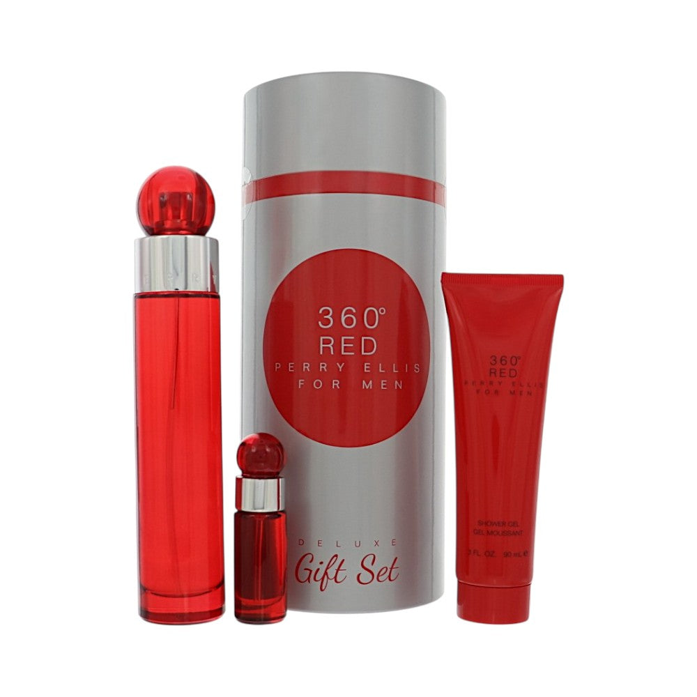 Perry Ellis 360 Red Gift Set for Men â€” 3pc set