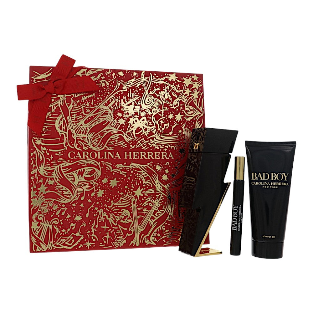 Carolina Herrera Bad Boy Gift Set for Men â€” 3pc set Style 2 Box
