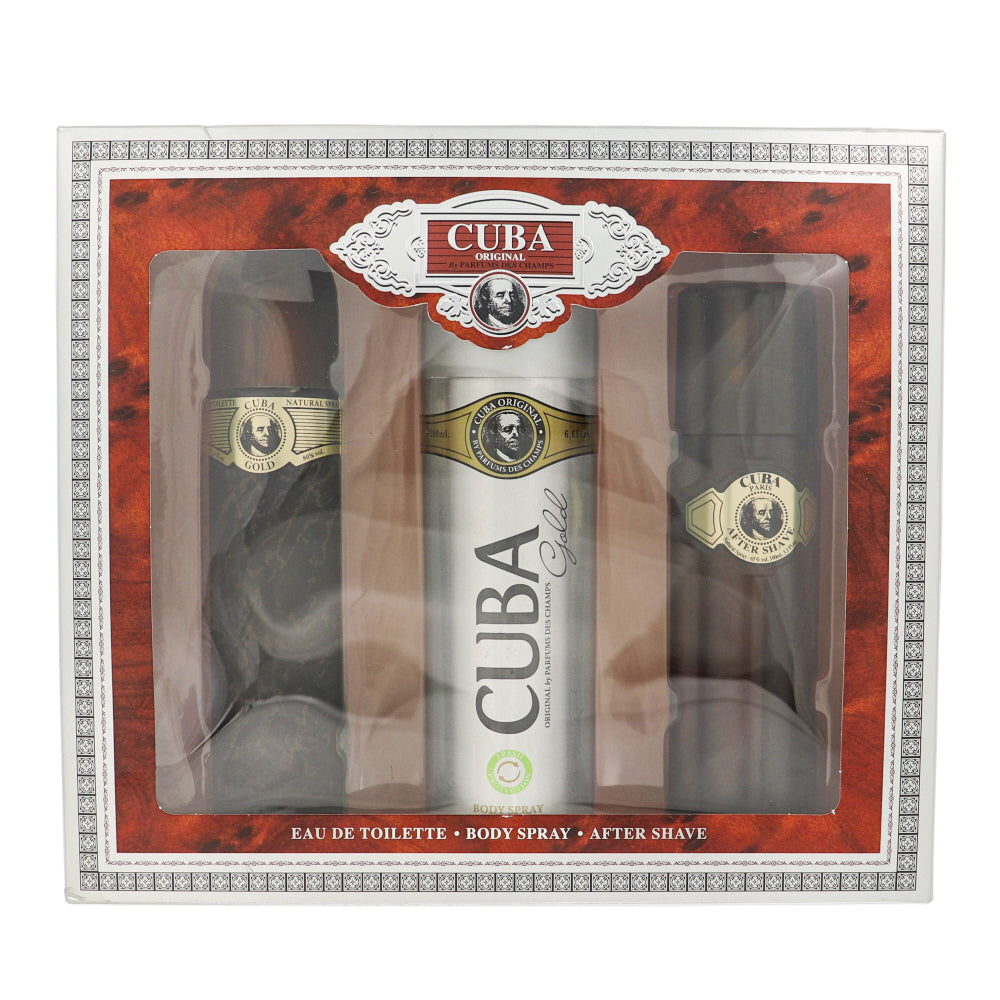 Cuba Gold Gift Set for Men â€” 3pc set Style 1 Box