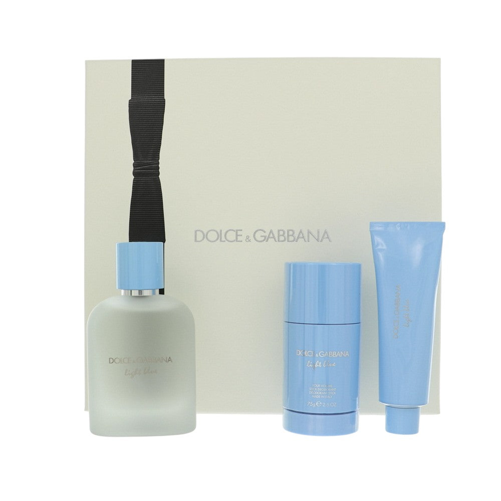 D & G Light Blue Gift Set for Men â€” 3pc set