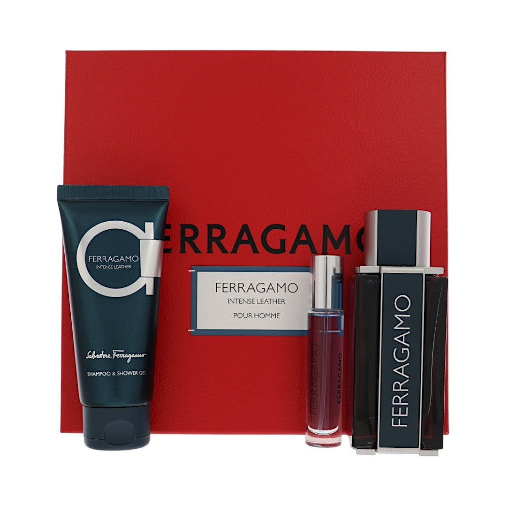 Salvatore Ferragamo Intense Leather Gift Set for Men â€” 3pc set