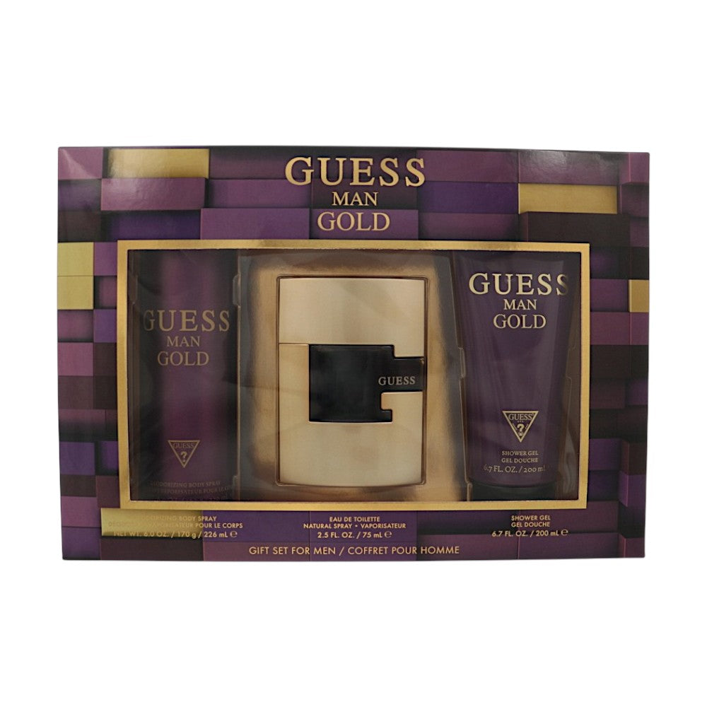 Guess Man Gold Gift Set for Men â€” 3pc set