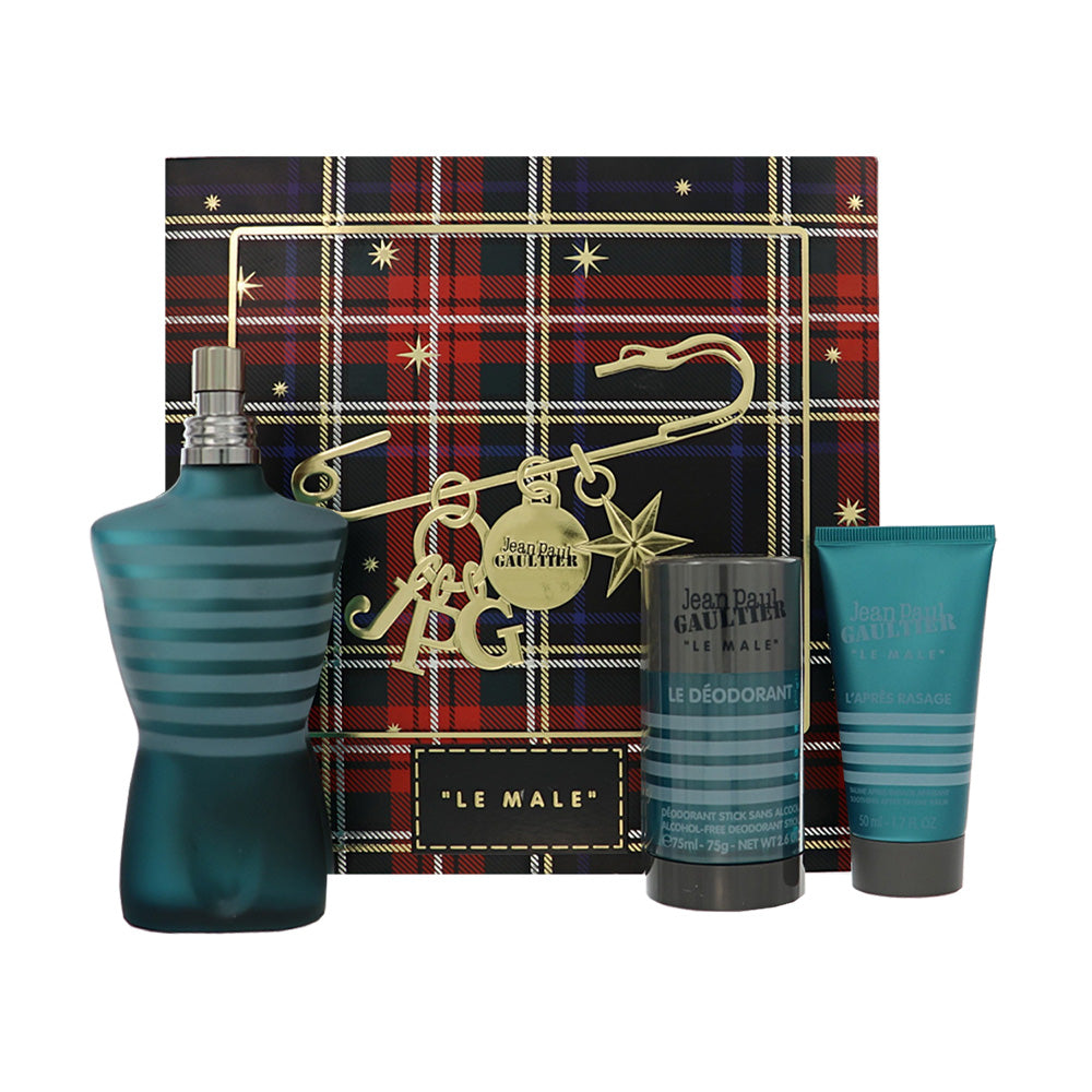 Jean Paul Gaultier Le Male Gift Set for Men â€” 3pc set Style 1 Box