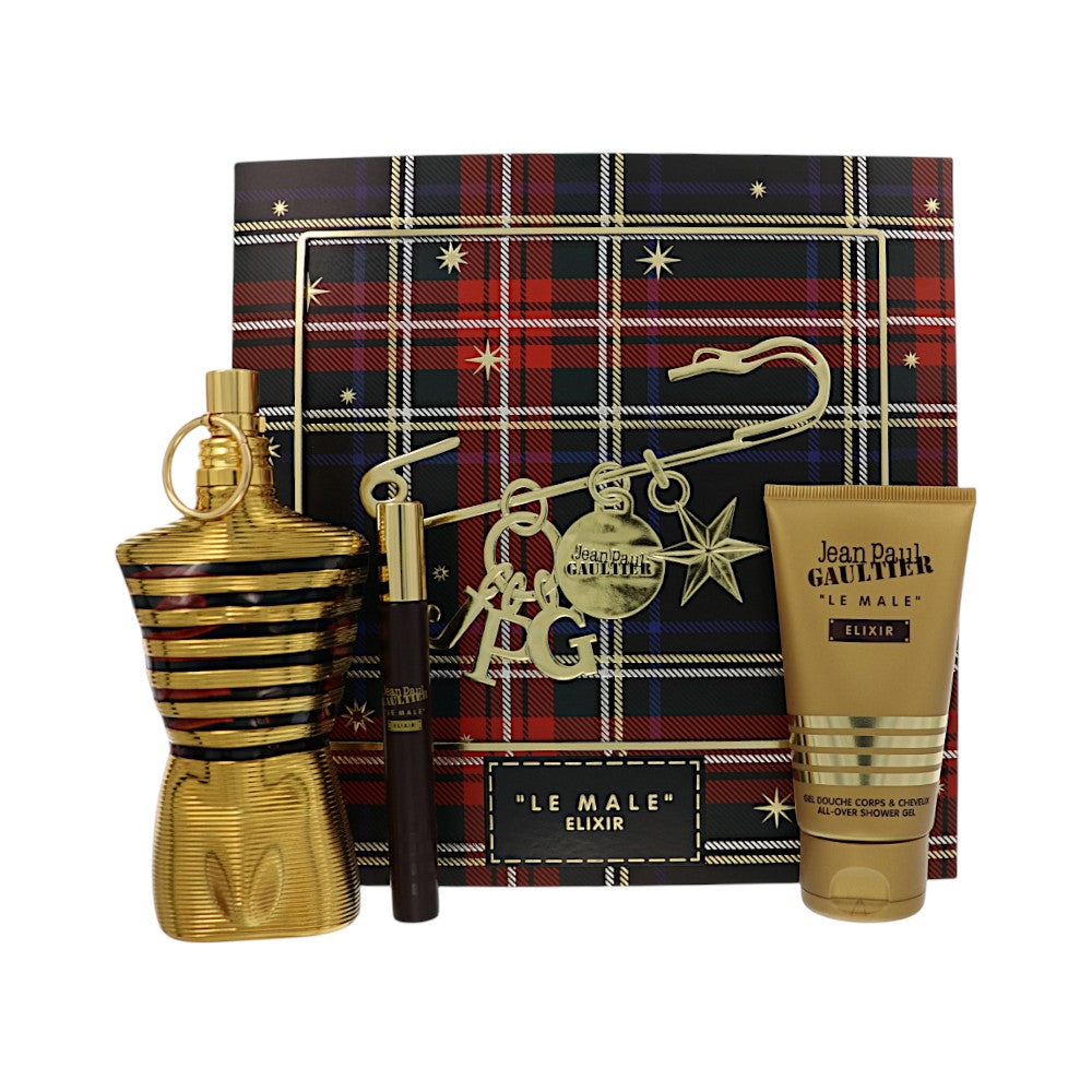 Jean Paul Gaultier Le Male Elixir Gift Set for Men â€” 3pc set