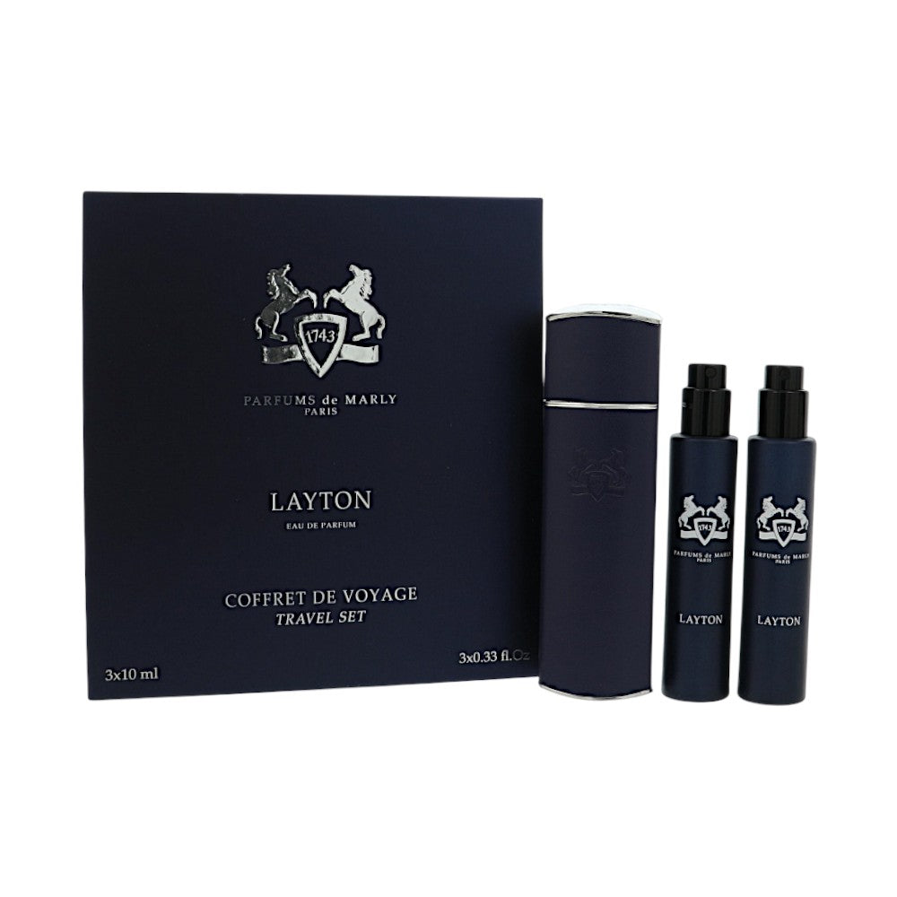 Parfums De Marly Layton Travel Set Gift Set for Men â€” 3pc set