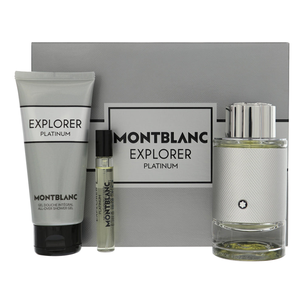 Mont Blanc Explorer Platinum Gift Set for Men â€” 3pc set