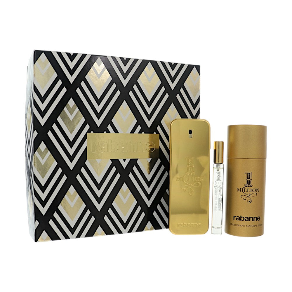 Paco Rabanne 1 Million Gift Set for Men â€” 3pc set Style 1 Box