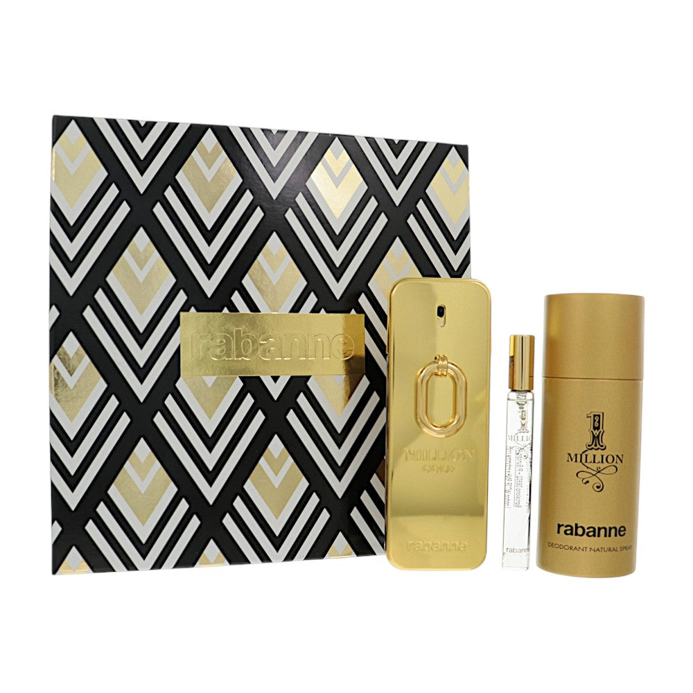 Paco Rabanne One Million Gold Intense Gift Set for Men â€” 3pc set