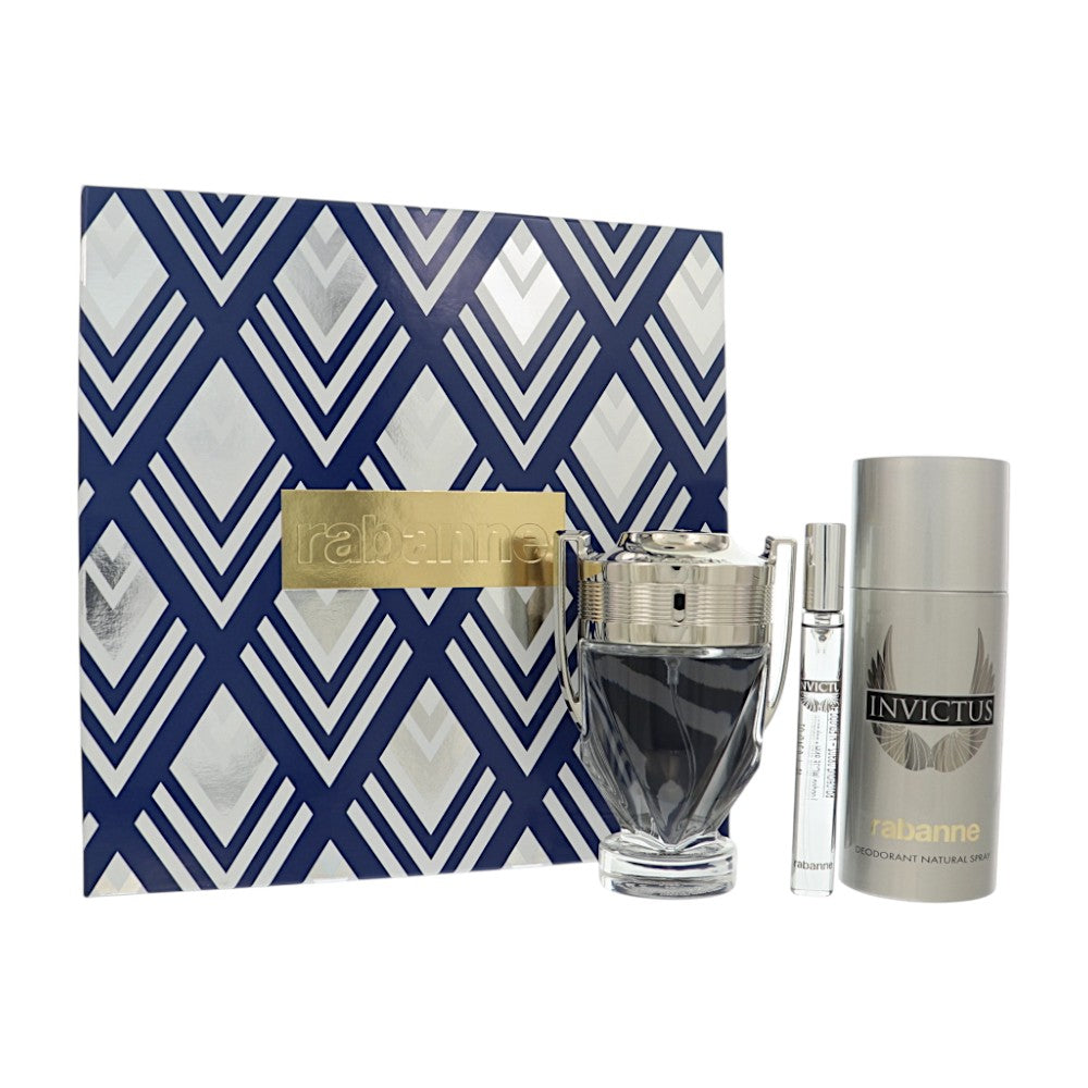 Paco Rabanne Invictus Gift Set for Men â€” 3pc set Style 1 Box