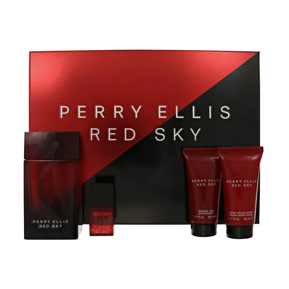 Perry Ellis Red Sky Gift Set for Men â€” 4pc set