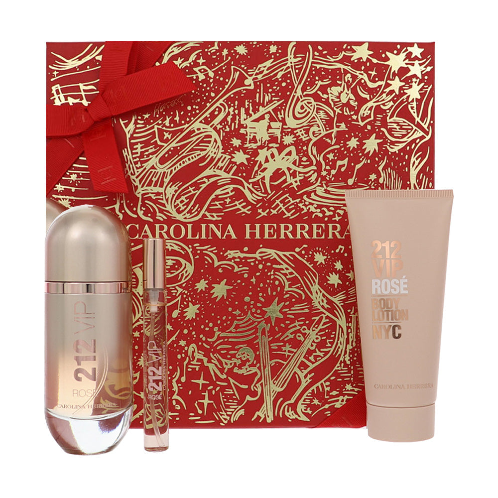 Carolina Herrera 212 Vip Rose Gift Set for Women â€” 3pc set Style 1 Box