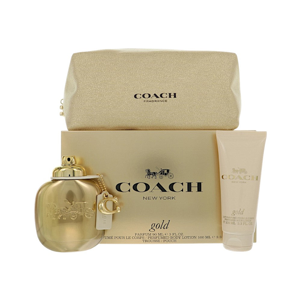 Coach Gold Gift Set for Women â€” 3pc set Style 1 Bag
