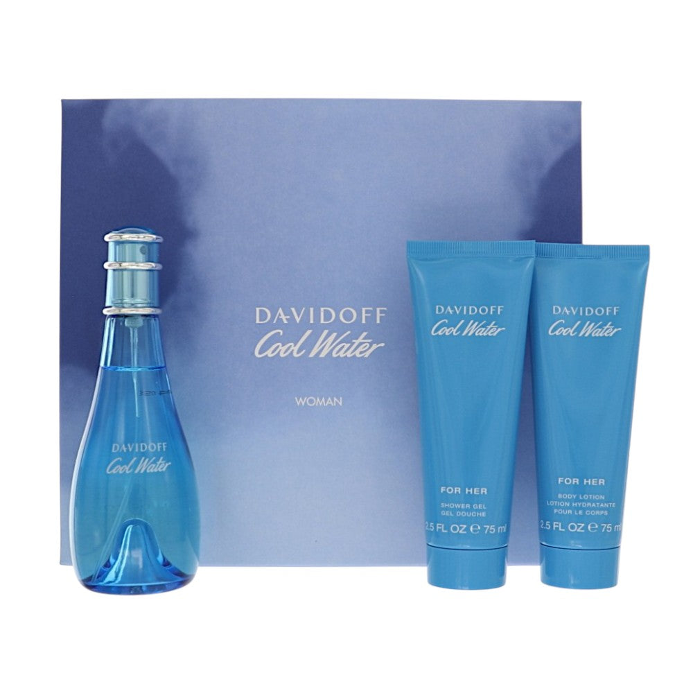 Davidoff Cool Water Gift Set for Women â€” 3pc set