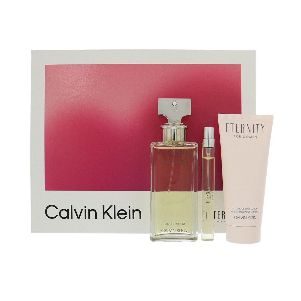 Calvin Klein Eternity Gift Set for Women â€” 3pc set Style 1 Box