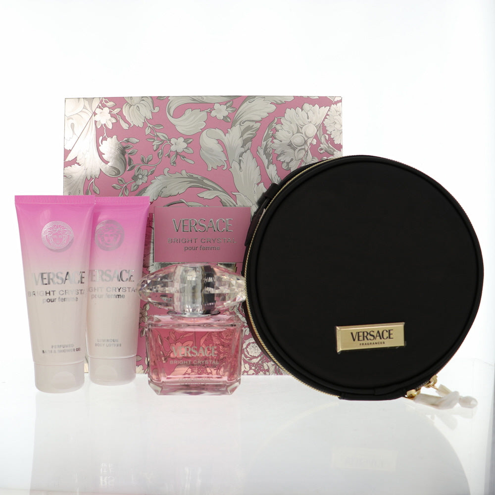 Versace Bright Crystal Gift Set for Women â€” 4pc set Style 1 Bag