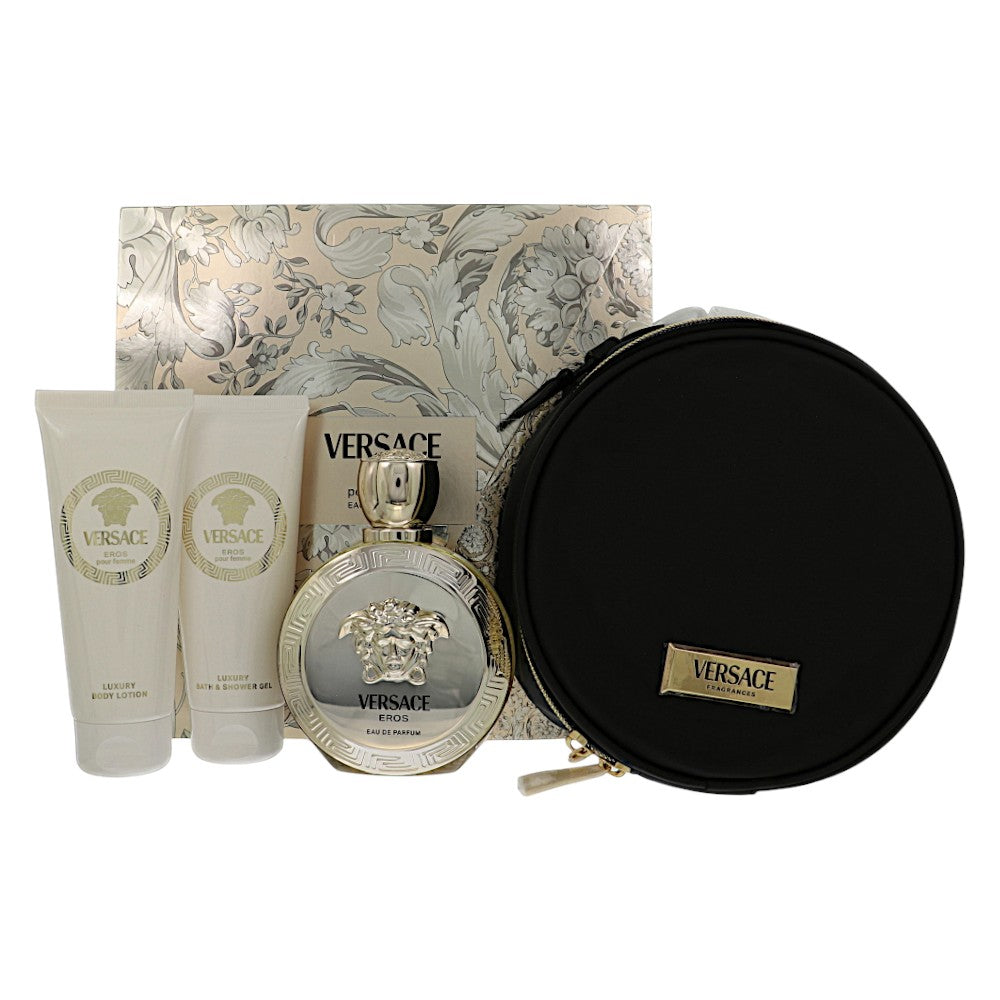 Versace Eros Pour Femme Gift Set for Women â€” 4pc set Style 1 Bag