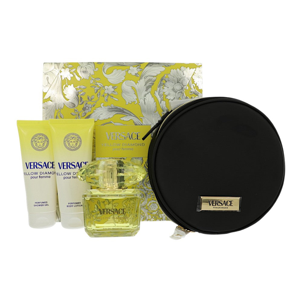 Versace Yellow Diamond Gift Set for Women â€” 4pc set Style 1 Case