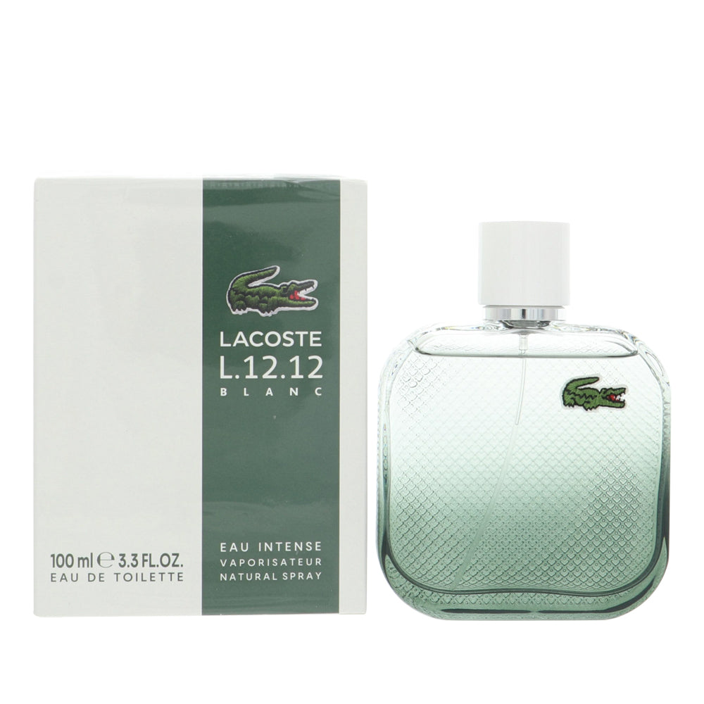 Lacoste Eau De Lacoste L.12.12 Blanc Intense Eau de Toilette for Men â€” 3.3 oz