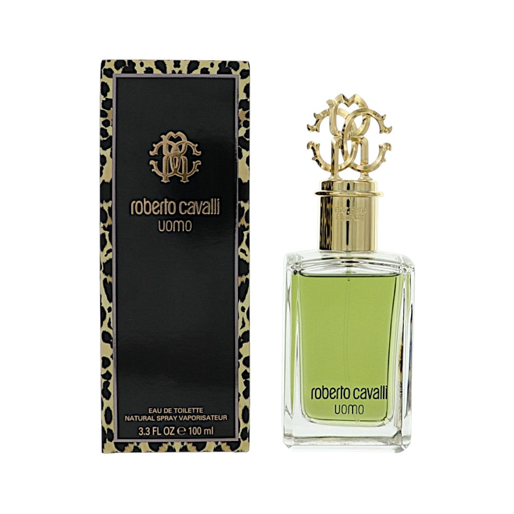 Roberto Cavalli Uomo Eau de Toilette for Men â€” 3.3 oz