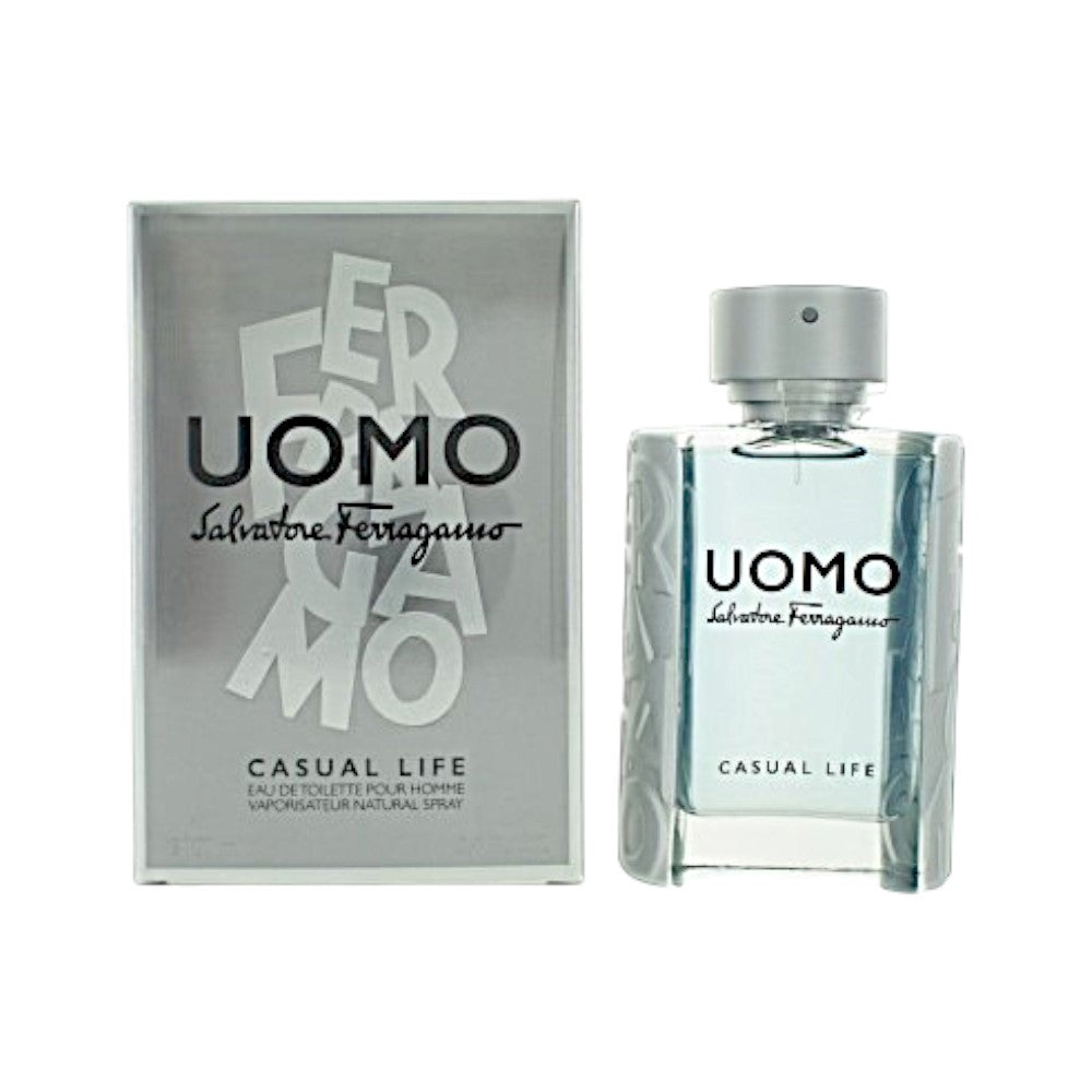 Salvatore Ferragamo Uomo Casual Life Eau de Toilette for Men â€” 3.4 oz