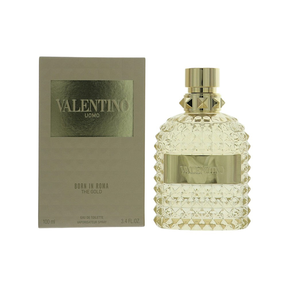 Valentino Born In Roma Gold Eau de Toilette for Men â€” 3.4 oz