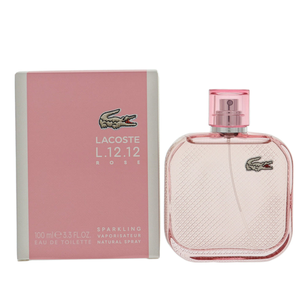 Lacoste L.12.12 Rose Sparkling Eau de Toilette for Women â€” 3.3 oz