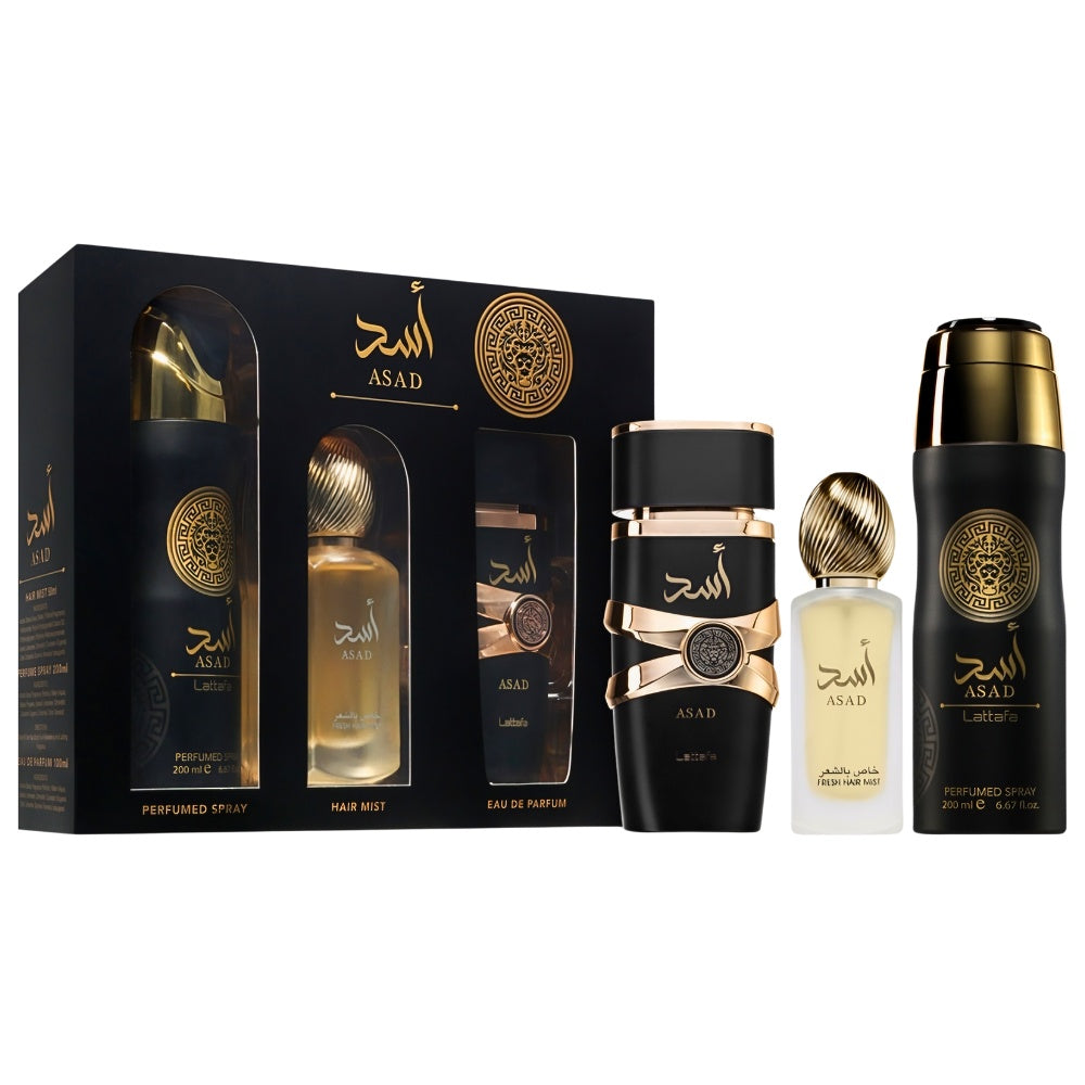Lattafa Asad Gift Set for Men â€” 3pc set Style 2 Box