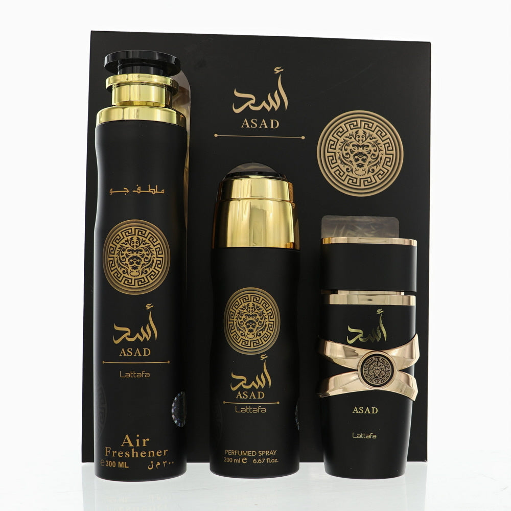 Lattafa Asad Gift Set for Men â€” 3pc set Style 1 Box