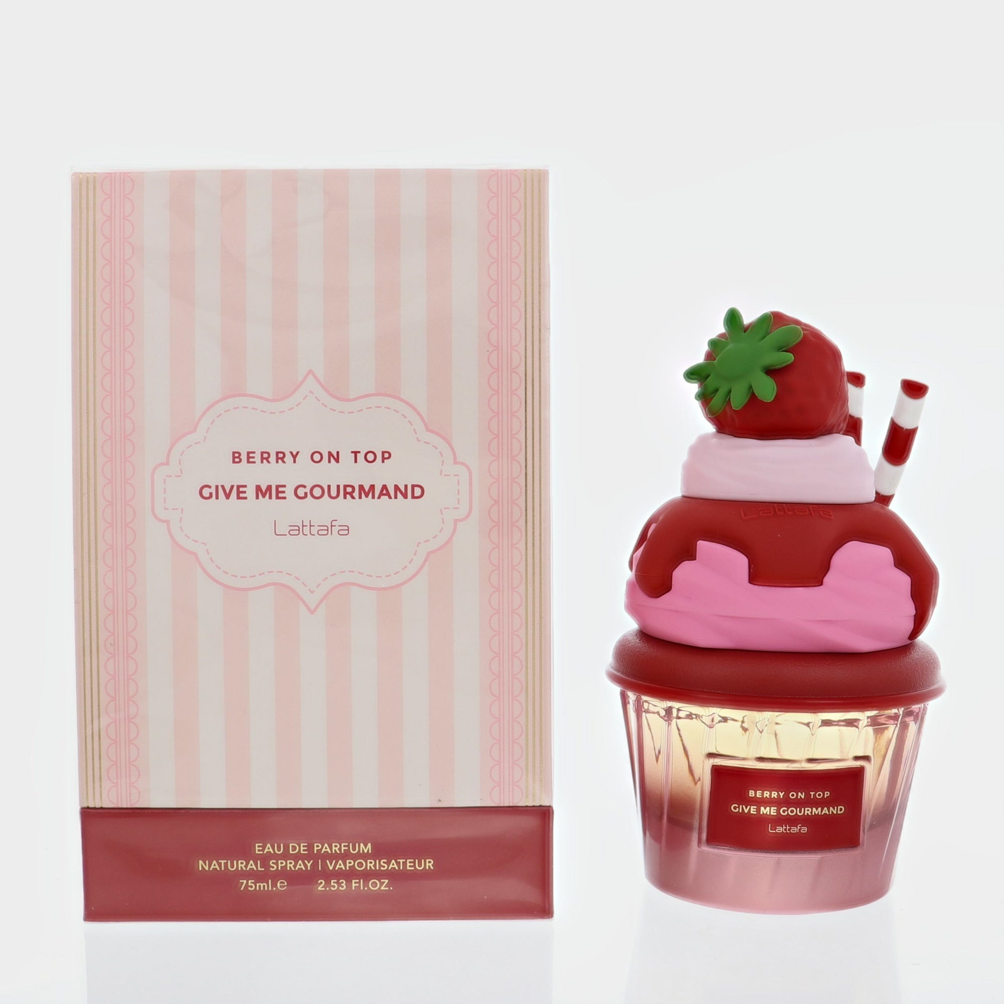 Lattafa Give Me Gourmand Berry On Top Eau de Parfum for Men â€” 2.53 oz