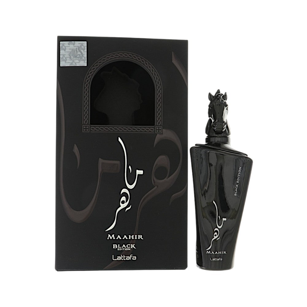 Lattafa Maahir Black Edition Eau de Parfum for Men â€” 3.4 oz