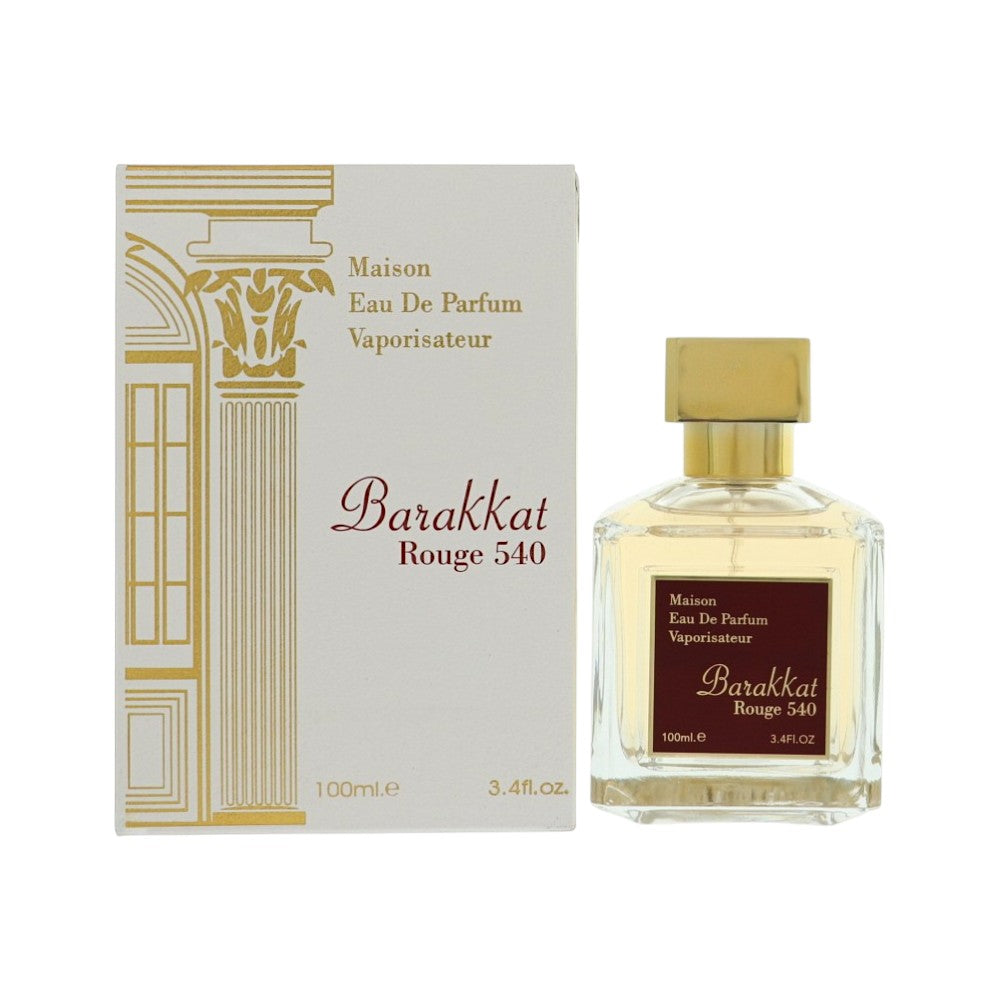 Fragrance World Barakkat Rouge 540 Eau de Parfum for Men â€” 3.4 oz